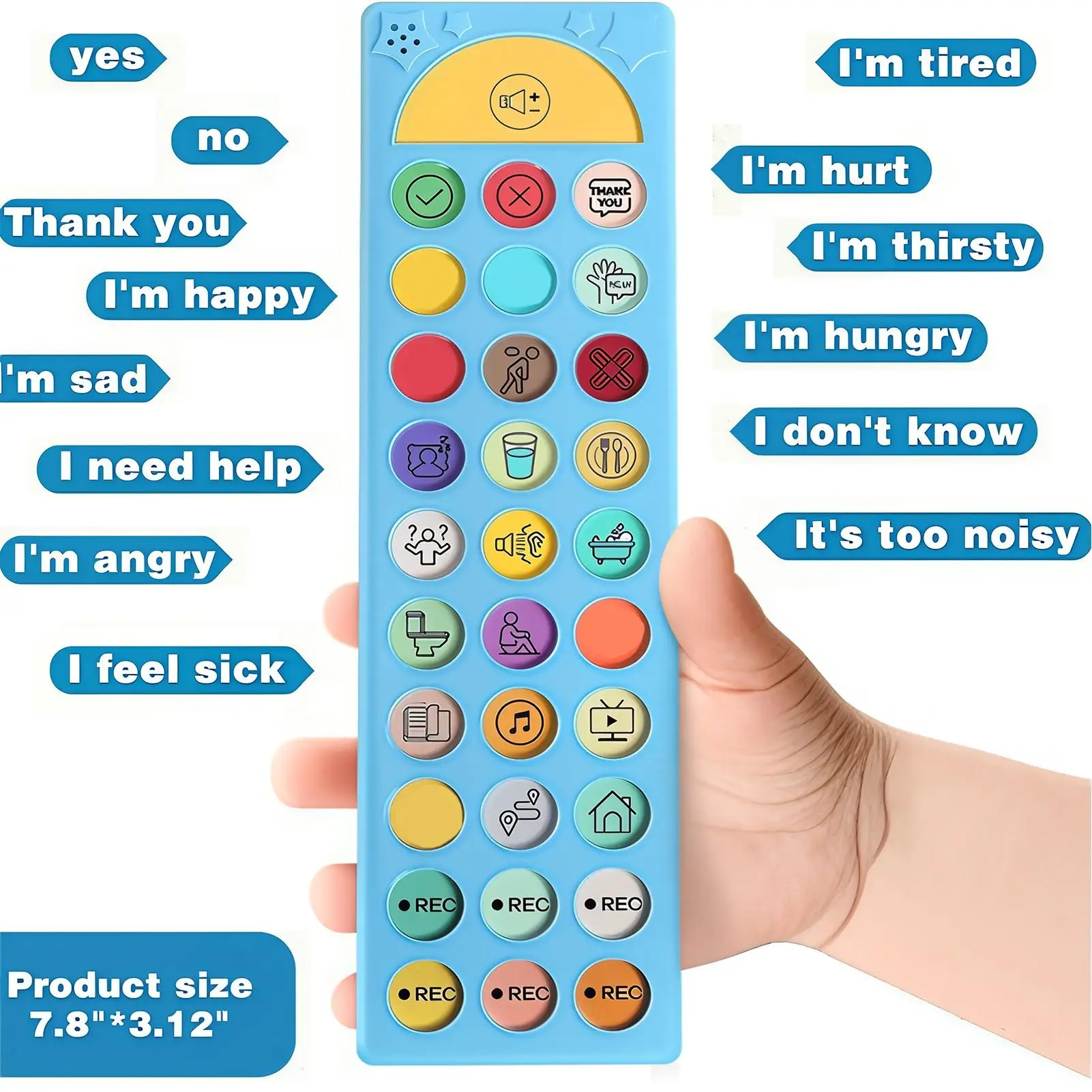 Non Verbal Communication Tools Nonverbal Talking Button Visual Communication Button Aids For Boys Girls Home Nursery Classroom
