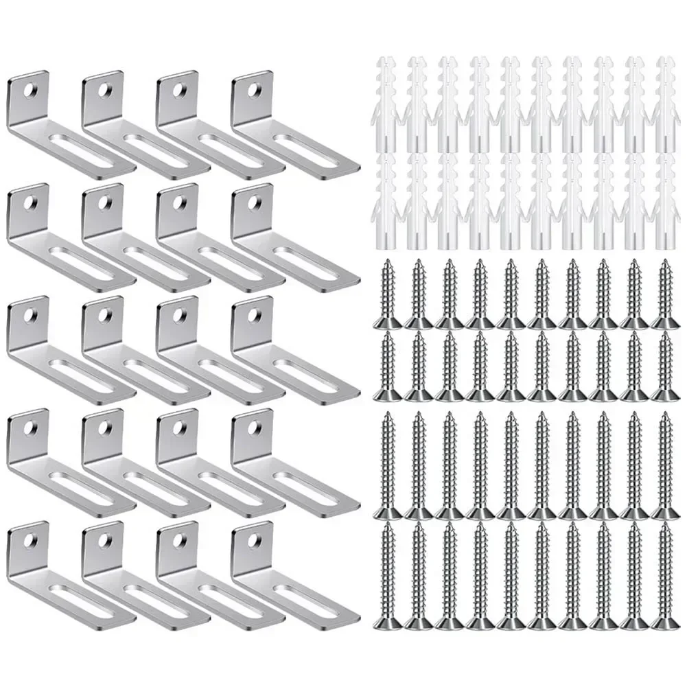 Whiteboard Mounting Hardware Kit With Full Set Of Metal Brackets Screws And Expansion Tubes For Hassle Installation