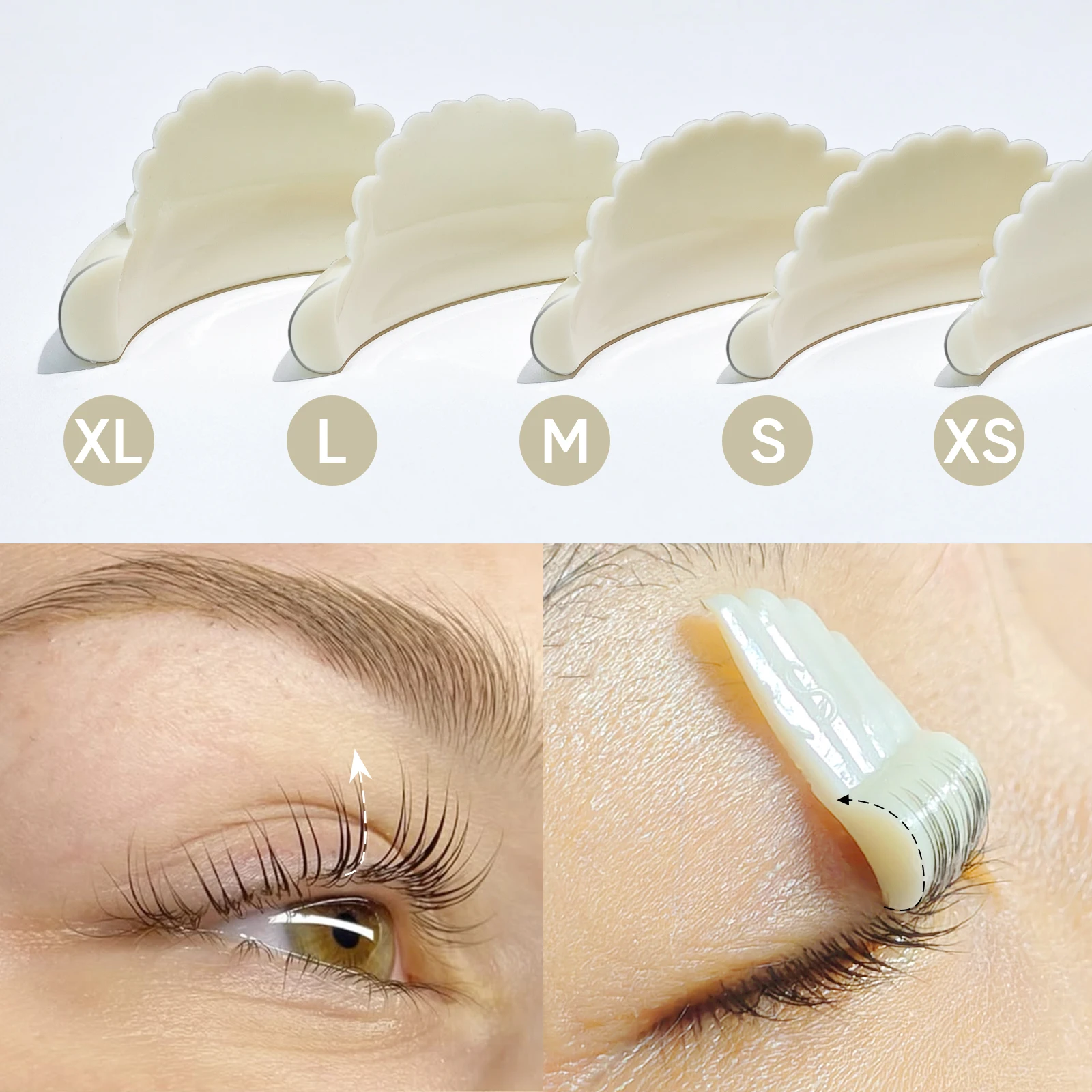 PERMANIA Shell 5 Sizes Eyelash Perming Curler Lift Pads Eyelash Perm Pads Rods For Lash Lifting Silicone Eyelashes Makeup Tool