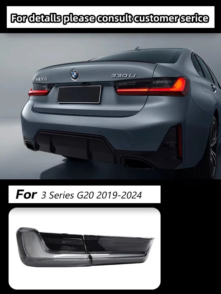 Suitable for 19-24 BMW 3 Series G28 tail light assembly with venom white background modified LED brake light black warrior