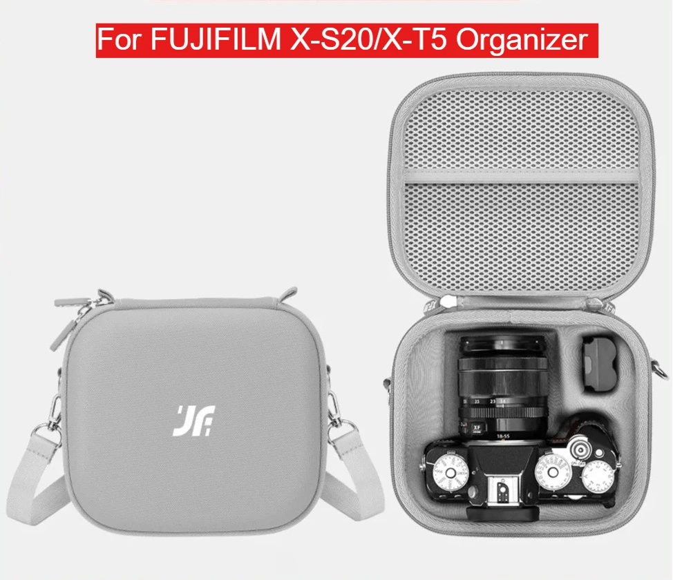 XFJI Travel Carrying Case for FUJIFILM X-S20/X-T5 Organizer Storage Bag  PU Shoulder Bag Portable Case Camera Accessories