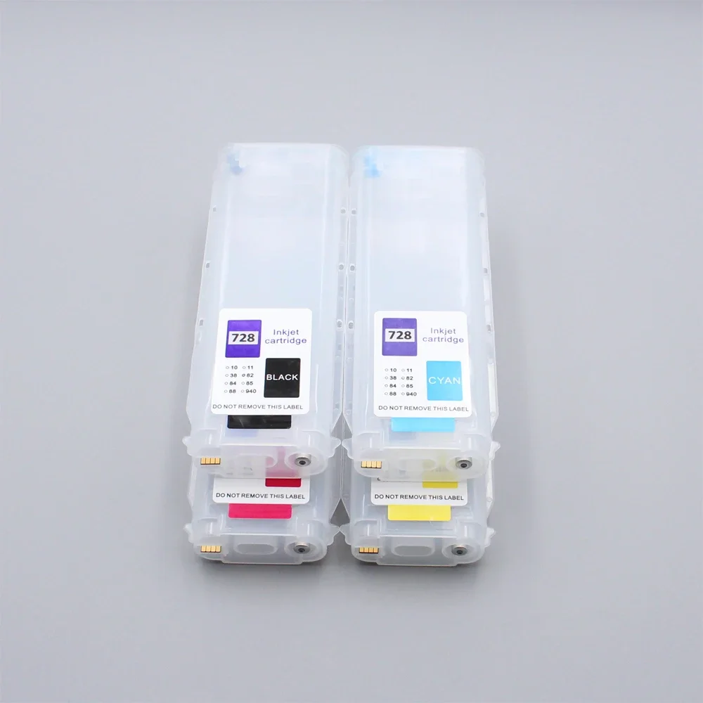 

280ML 728 Printer Refillable Ink Cartridge For HP728 Designjet T730 T830 Inkjet Printers With One-Time Chip