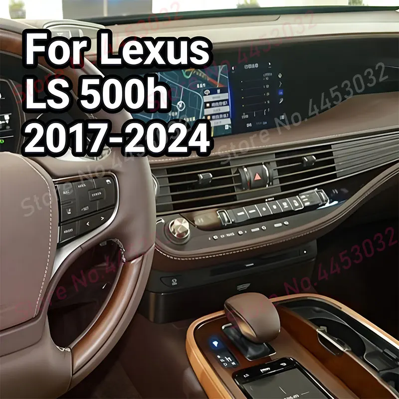 Car Phone Mount For Lexus LS 500h 2017-2024 Gravity Auto-Clamping Phone Stand with Base Horizontal Bracket Accessories
