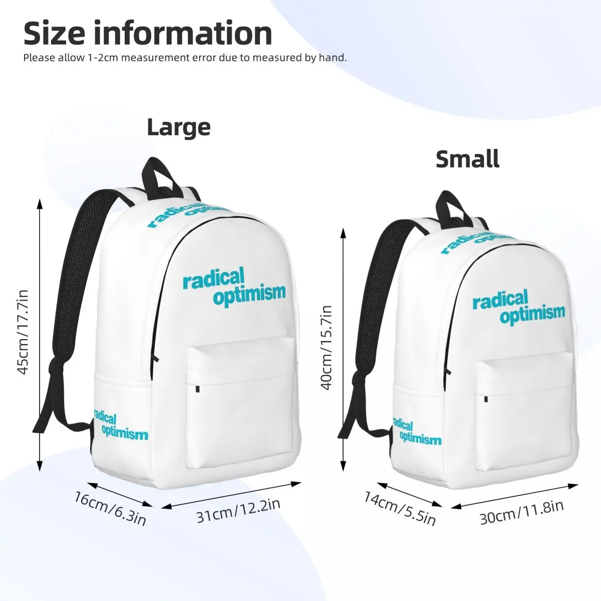 Sac à dos Dua-lipa avec optimisme radical pour hommes et femmes, sac de jour de travail scolaire, sac de sport pour ordinateur portable, sac lancé par l'ordinateur, mode