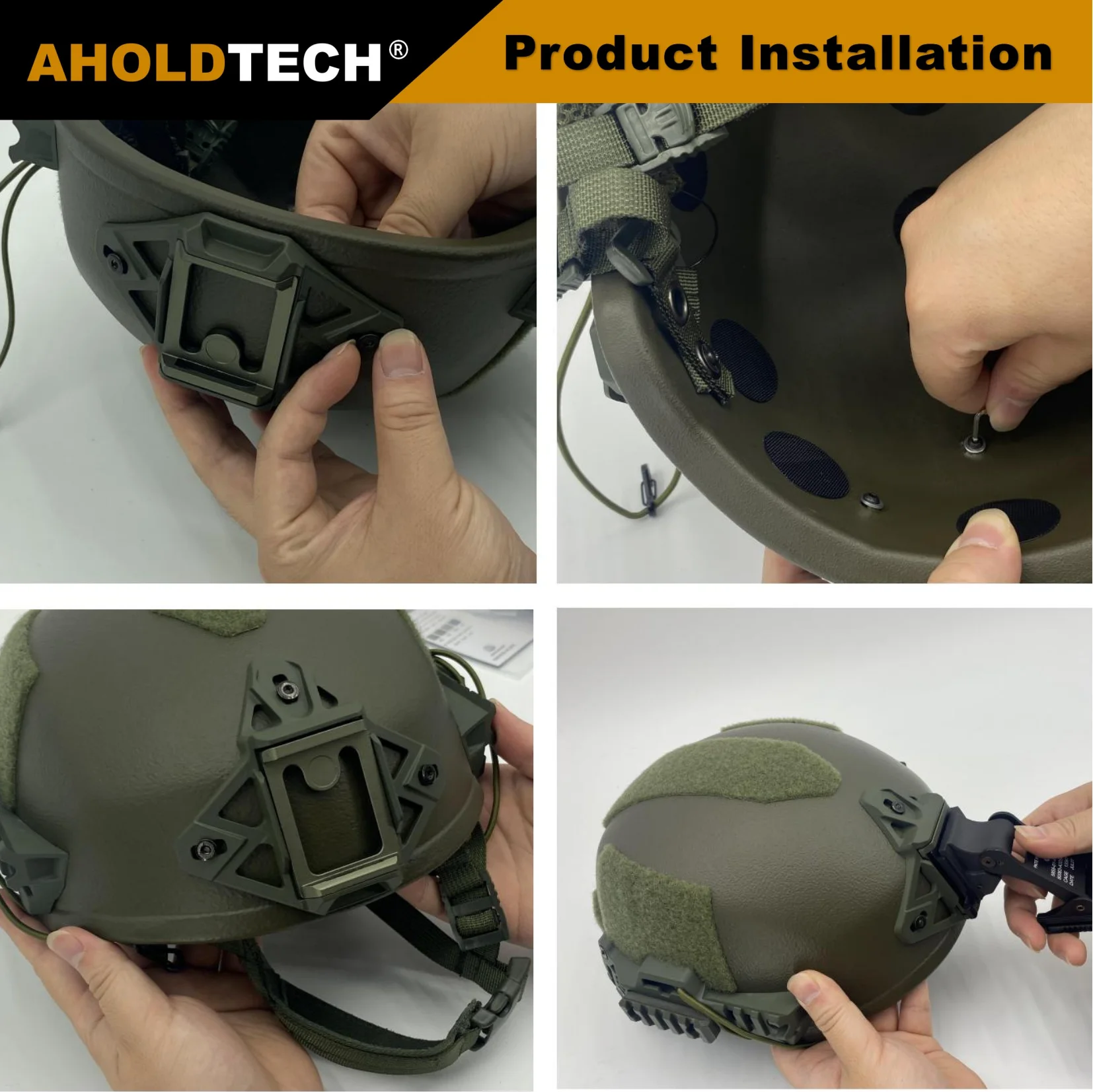 Aholdtech-Wendy 3.0 Capacete Sudário, Adaptador de Montagem NVG, Acessórios para Capacete, RÁPIDO MICH WENDY, 3 Buracos