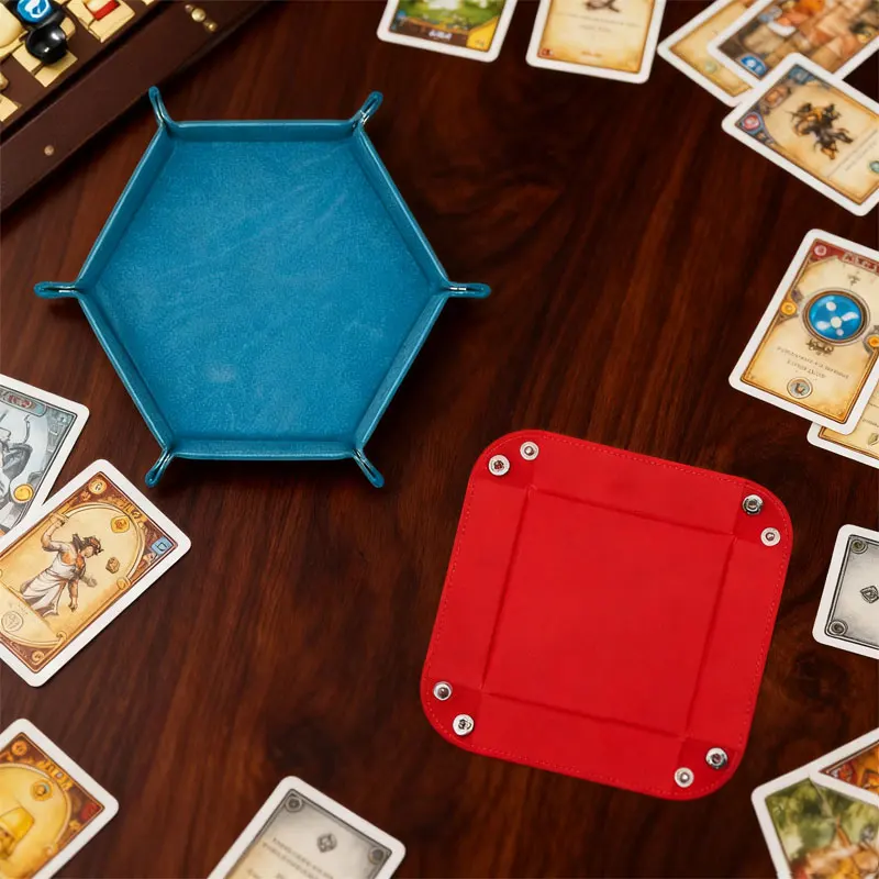 

1 шт. портативный складной набор подносов для игральных костей для настольных игр, бархатный держатель, коробка для хранения, настольные игры, игры для питья, игры для вечеринок