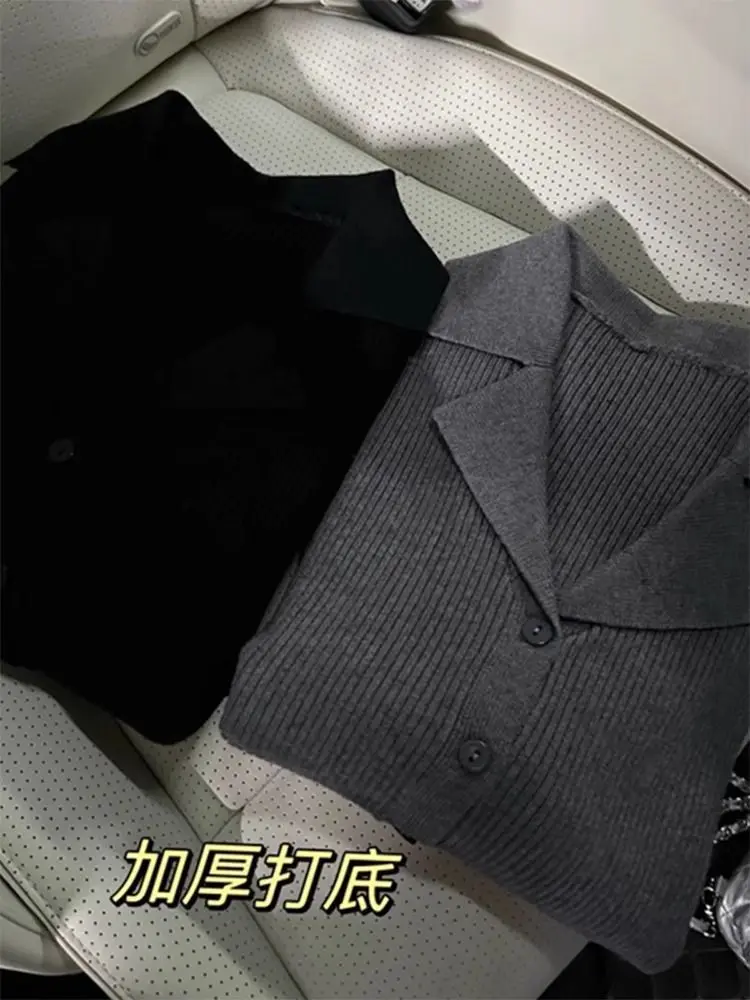 

Sweaters Jumpers Cardigans Womens Heart Button Tender Knit Slim Fitted Sporty College Varsity Y2K Fashion Open-Femme BF