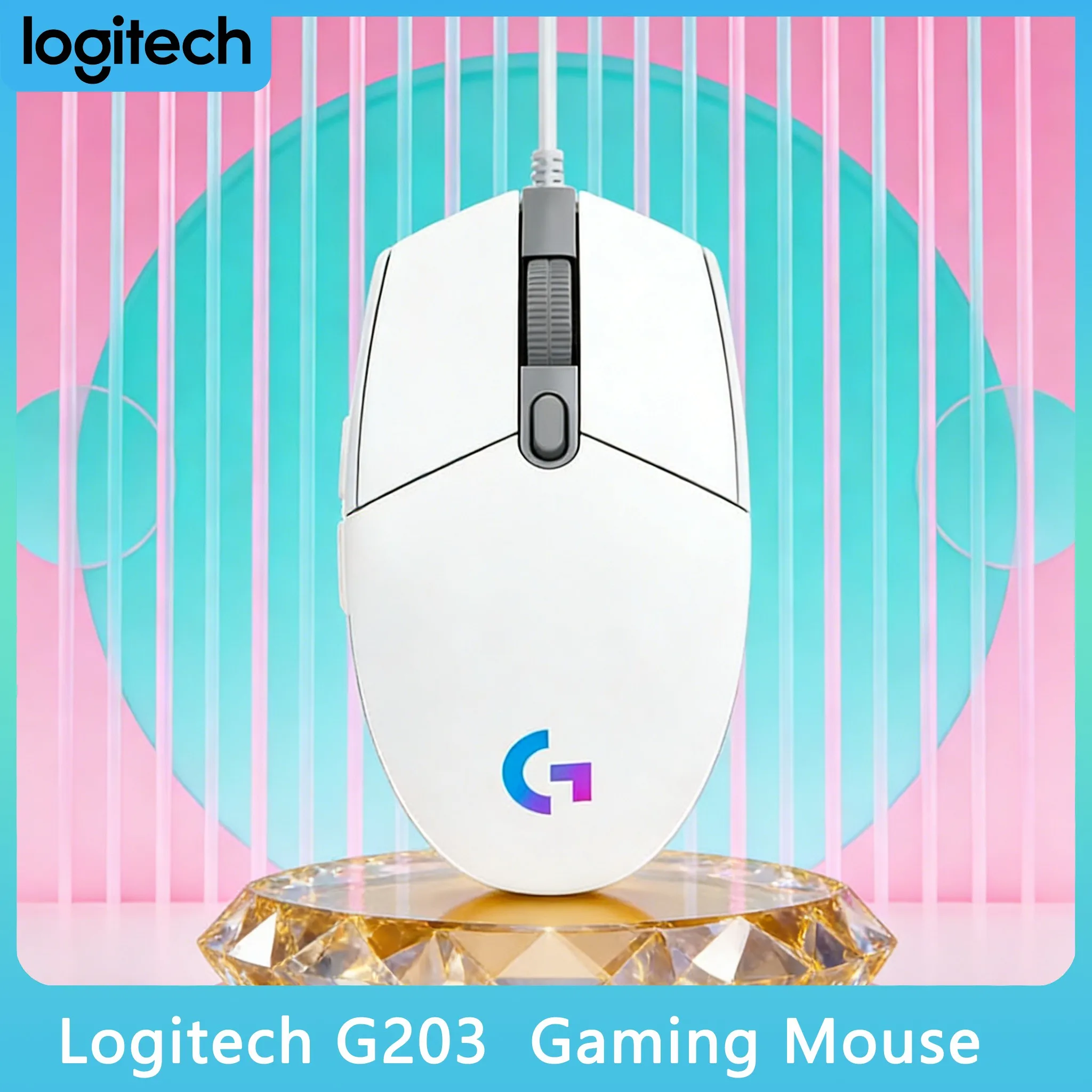 

Logitech G203 Esports Mouse RGB Light Effect Ergonomic Grip for Gaming