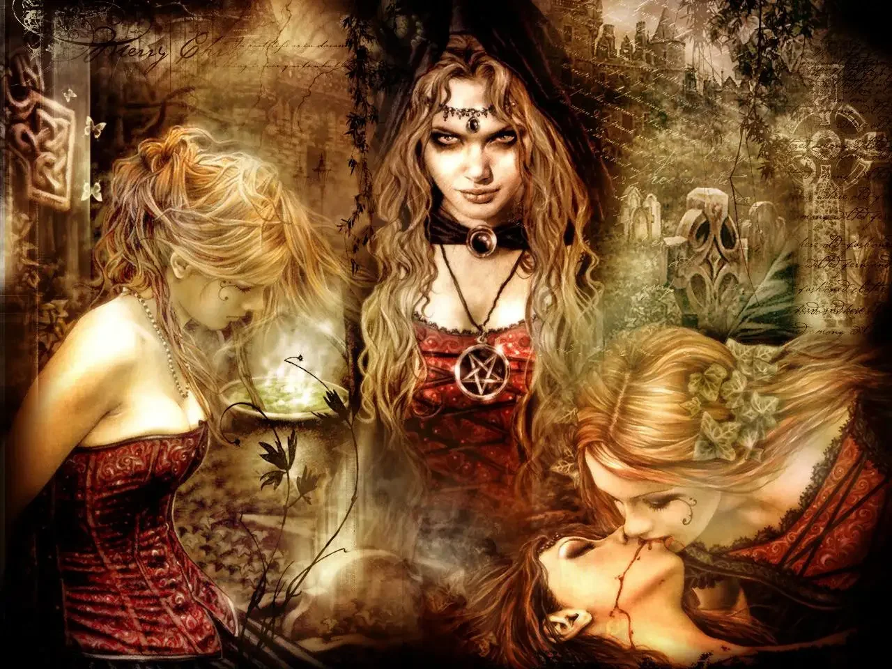 Victoria Frances Angel Vampire Collection Art SILK POSTER Wall Art Home Decorative painting