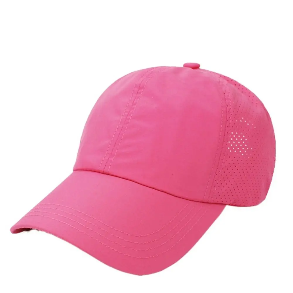 Quick Dry Ponytail Baseball Cap Adjustable Thin Mesh Outdoor Sports Hat Criss Cross Messy Bun Ponycap Trucker Hat Snapback Hat