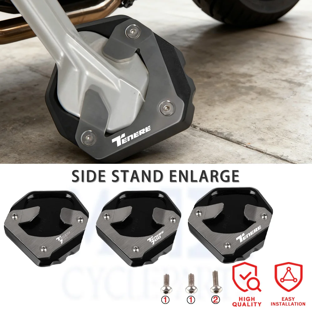

Motorcycle Accessories 2024 2023 TENERE 700/Rally/World Raid Kickstand Extension Side Stand Enlarger Plate FOR YAMAHA Tenere 700