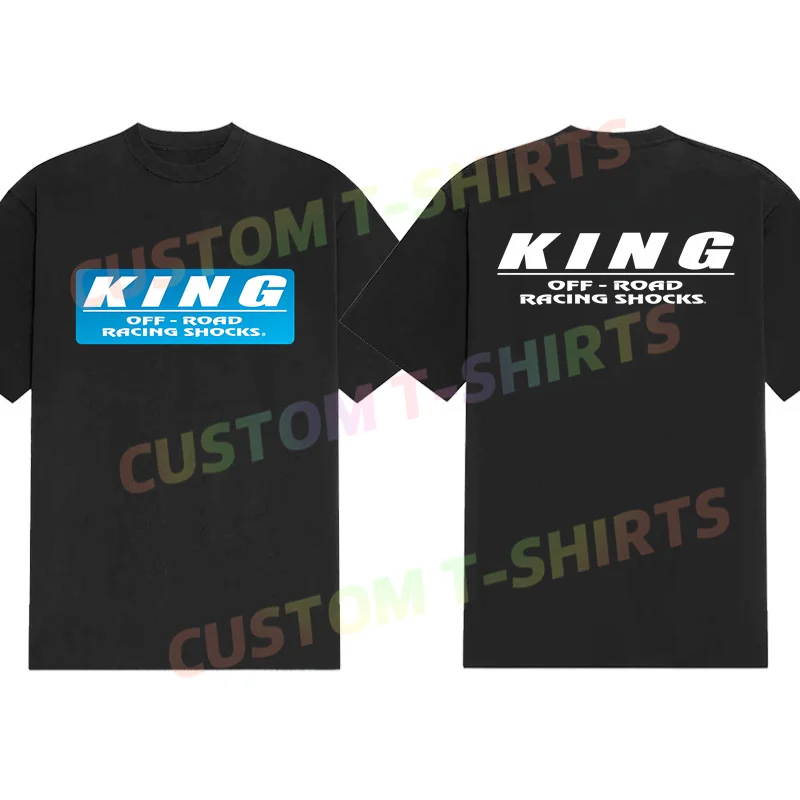 T-shirt masculina para corridas off-road, t-shirt casual, emblema King Shocks, edição limitada, gráfico, verão, streetwear 100% algodão, £ 2024