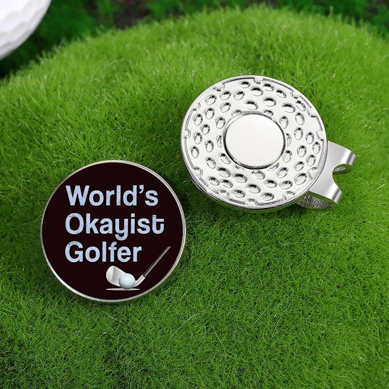 Golfer Golf Ball Marker with Magnetic Hat Clip Funny Golf Accessories Gifts for Men Women Golf Novelty Gift