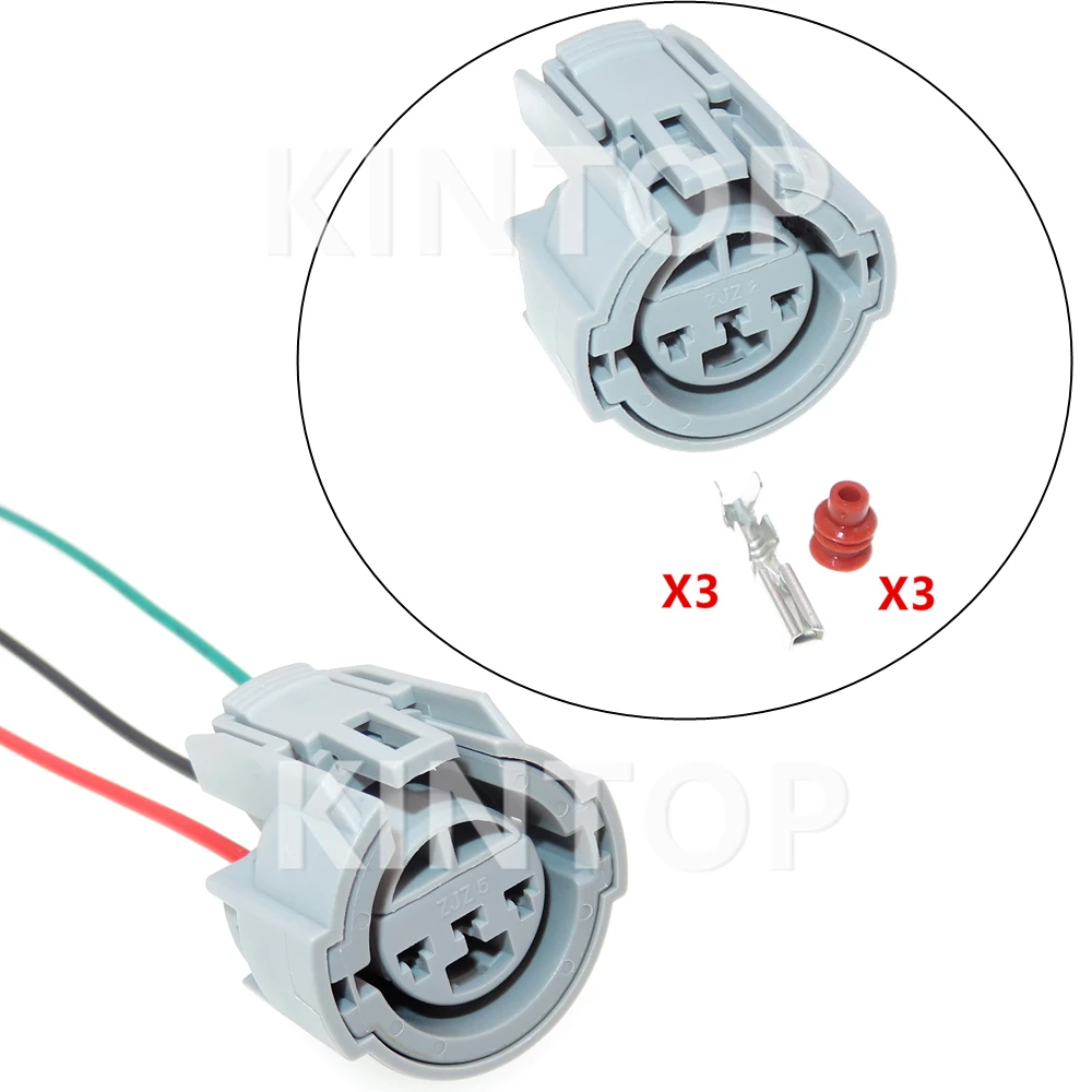 1 Set 3 Pins Auto Direction Machine Socket AC Assembly For Honda Accord CR-V XR-V 6189-0481 6189-0154 Car Waterproof Connector