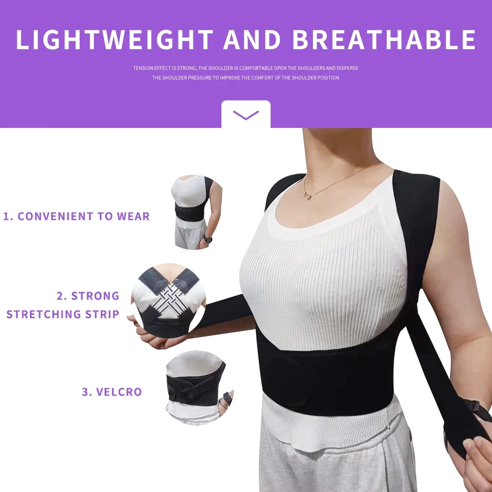 New Back Brace Shoulder Posture Corrector Belt Clavicle Spine Support Reshape Your Body Home Office Sport Upper Back Neck Brace