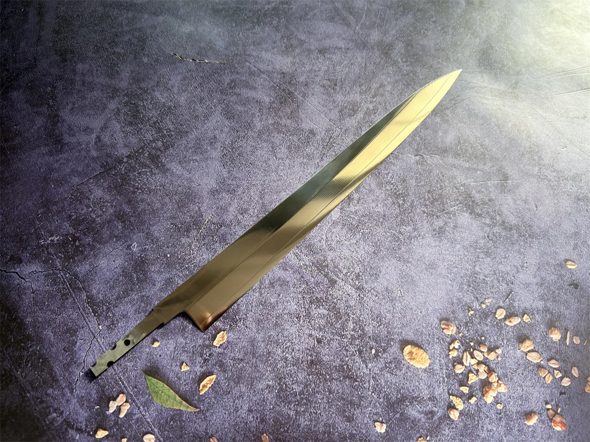 RHON DIY Yanagiba Knife Blade Chefs VG10 Damascus Steel Blank Blade Salmon Sashimi Sushi Slicing Kitchen Knives Without Handle