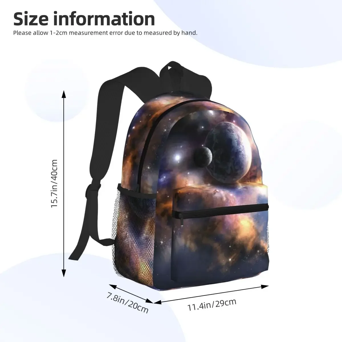 Colorful Galaxy Space Student Backpack School Bag Hiking Travel Daypack for Men Women Fashion Bookbag Shoulder Bags