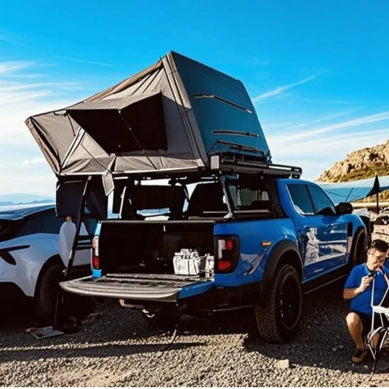 SUV Car Camping Tent Aluminum Alloy Side Flip Model Automatic Pop-Up Foldable for Car Outdoor Camping