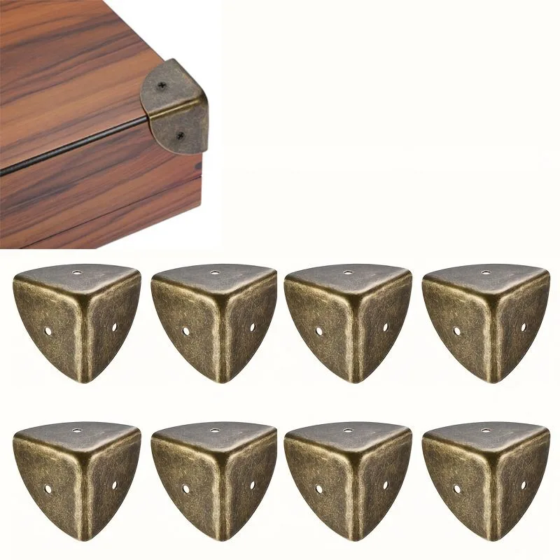 4/20set Metal Wooden Wine Box Corner with Screws Nails Table Box Bags Case Protectors Corner Protection Furniture Hardware