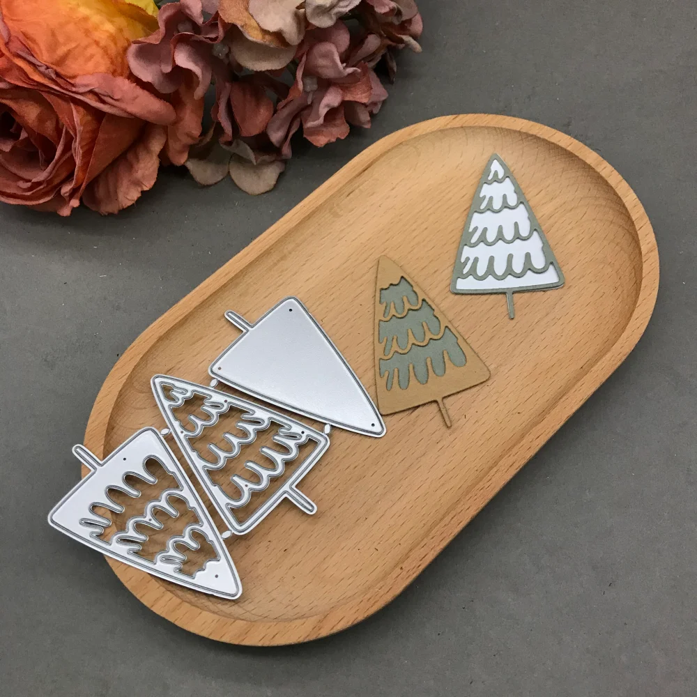 1pcs metal cutting dies cut die mold 3pcs cute trees decoration Scrapbook paper craft blade punch stencils dies