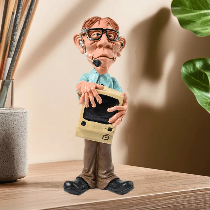 Resin Storyteller Figurine - Collector's Grade Character Sculpture，Home Office Desk Decoration Miniature Model，Valentine's Day