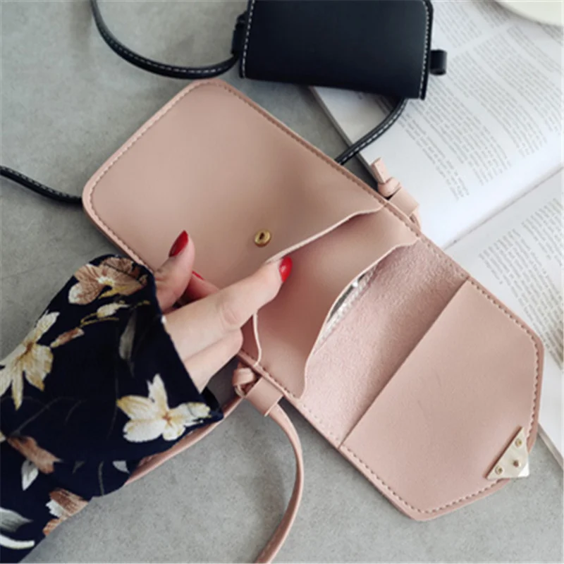 Transparent Touch Screen Cell Phone Purse Smartphone Wallet Shoulder Strap Handbag PU Leather Casual Crossbody Bags Women