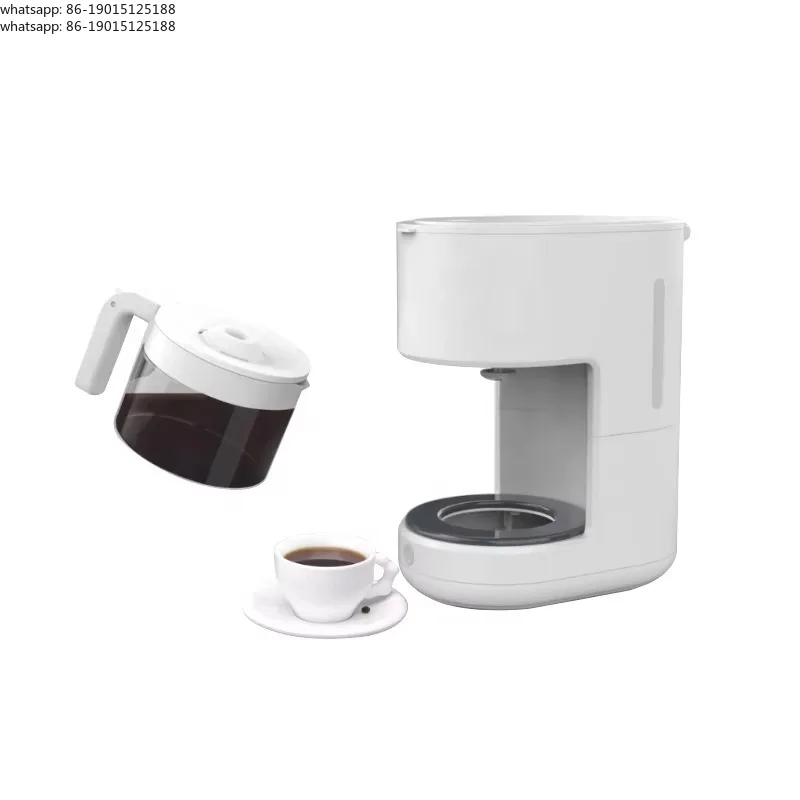 Coffee machine with washable and replaceable filter, 550W short brew, 800ml OEM white coffee