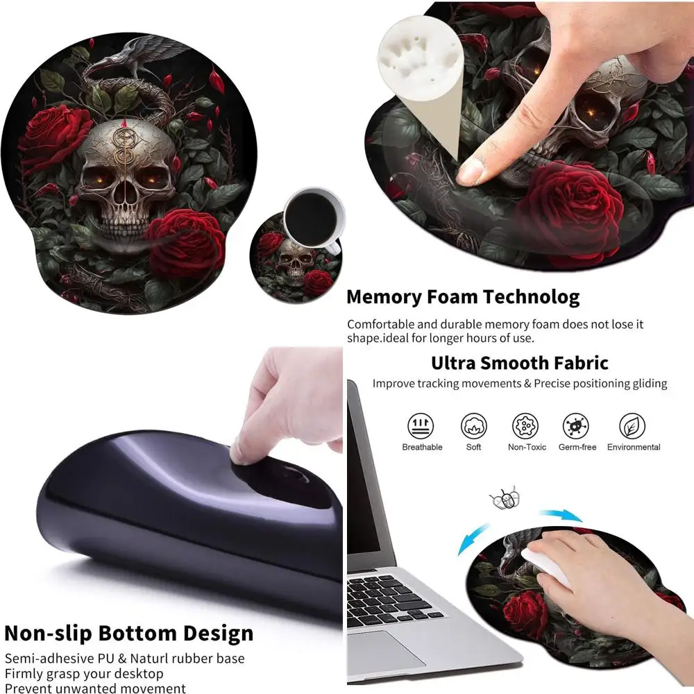 

Ergonomic Gel Wrist Support Mouse Pad for Comfort and Non-Slip Laptop Office Use