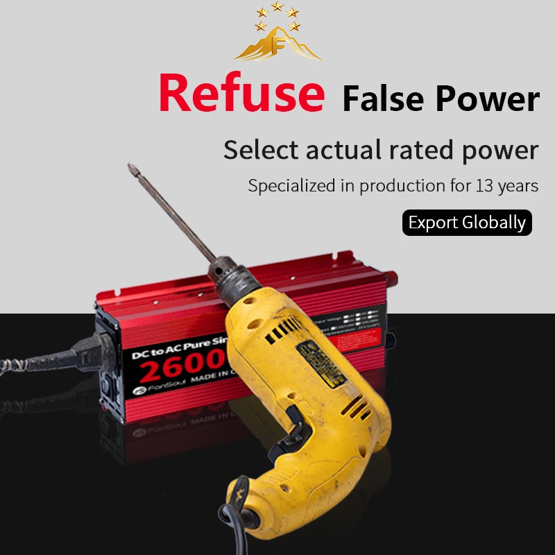 2600W 1600W Pure Sine Wave Off Grid Inverter 12V 24V 48V 60V 72V DC to AC 220V 230V 240V 1.5KW 2.5KW Inverters For Car Battery - view 3