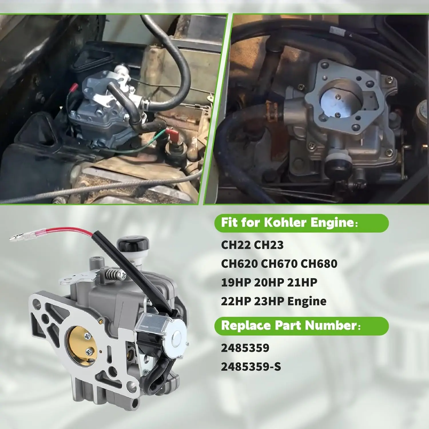 2485359S Carburetor Fit for Kohler 20HP 21HP 22HP 23HP CH22 CH23 CH620 CH670 CH680 19HP CV22 CV25 CV730 CV740 Engine Carburetor