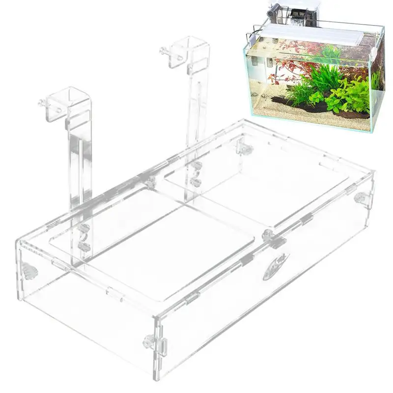 Aquarium Accessories Acrylic Fish Tank Shrimp Feeder Breeding Isolation Box Aquarium Hatchery Incubator Holder Fish Supplies