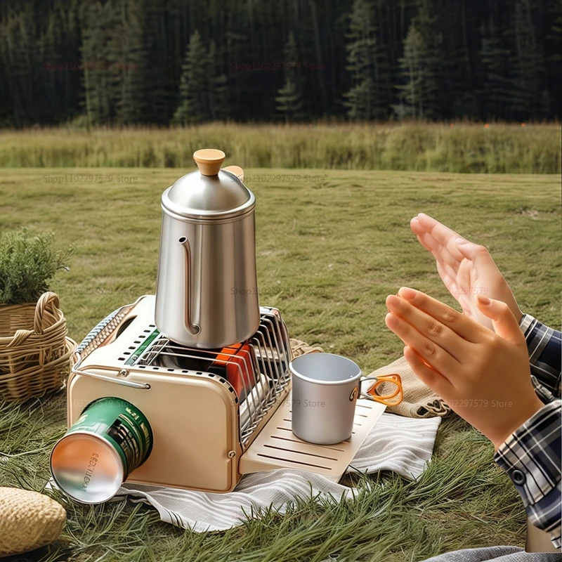1200 واط المحمولة كاسيت موقد غاز سخان تخييم صغير بطاقة التدفئة السريعة نوع فرن للمشي في الهواء الطلق السفر بقاء والعتاد