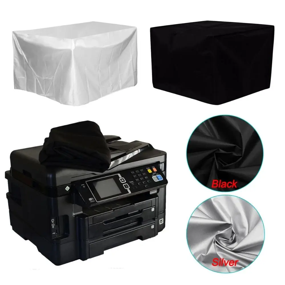 Waterproof Office Printer Dust Cover Storage Bag Dustproof Printer Protective Cloth UV Protection Black/Silver 3D Printer Cover