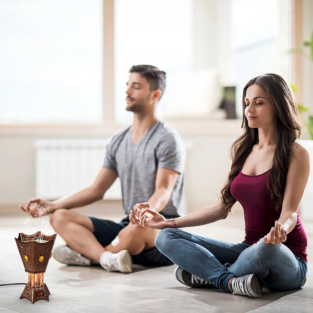 

Electric Incense Burner Arabian Style Retro Decorative Plug in Censer Burner Home Decor Us Plug Incense Stove