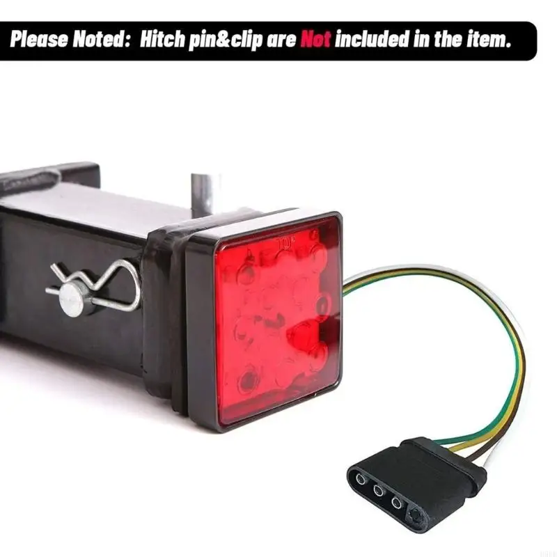 Energy Efficient 12 LED Trailer Light Brake Light Trailer Hitch Cover Waterproof For Various Weather Conditions H9EE