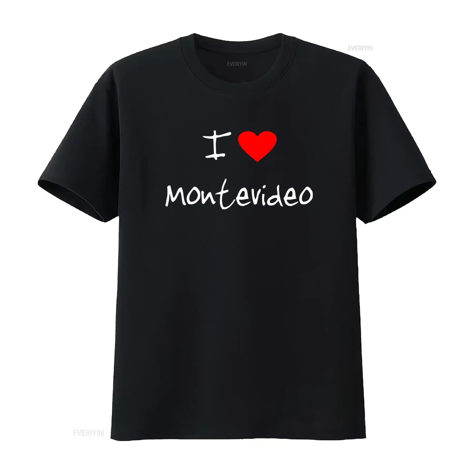 Stylish I Love Heart Montevideo T Shirt for Fashion Forward Individuals vintage Washed Slightly Casual graphic fashion