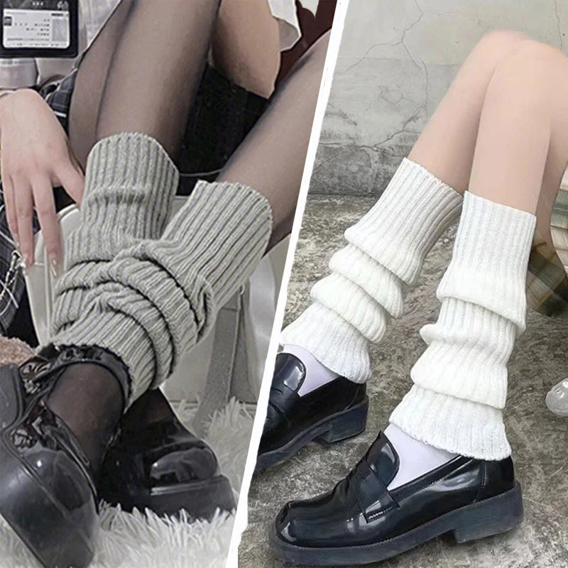 

Lolita Long Socks Women Leg Warmers Knitted Stockings Warm Foot Cover Arm Leg Warmer Winter Crochet Socks Boot Cuffs Heap Socks