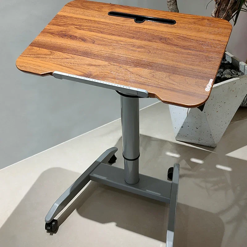 220v Electric Pneumatic Automatic Folding Lifting Table Sofa Bedside Standing Computer Desk Mobile Lazy Platform Desk