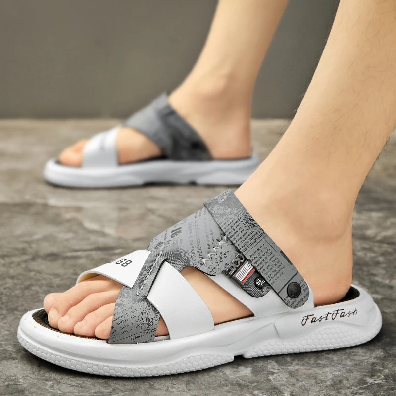 2023 Casual Men Sandals Waterproof Slippers Summer Outdoor Slides Slippers Soft Flat Garden Shoes Classic Clogs Men Beach Shoes