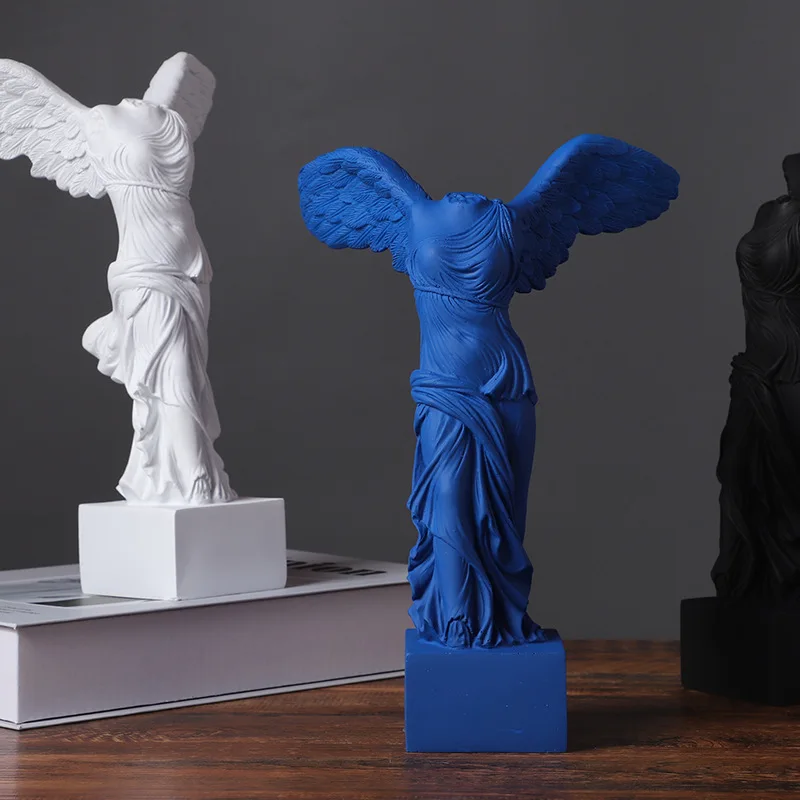 Greek Mythology Statue Goddess of Victory Victoria Figurines Winged Victory of Samothrace Resin Sculpture Home Decor Ornament