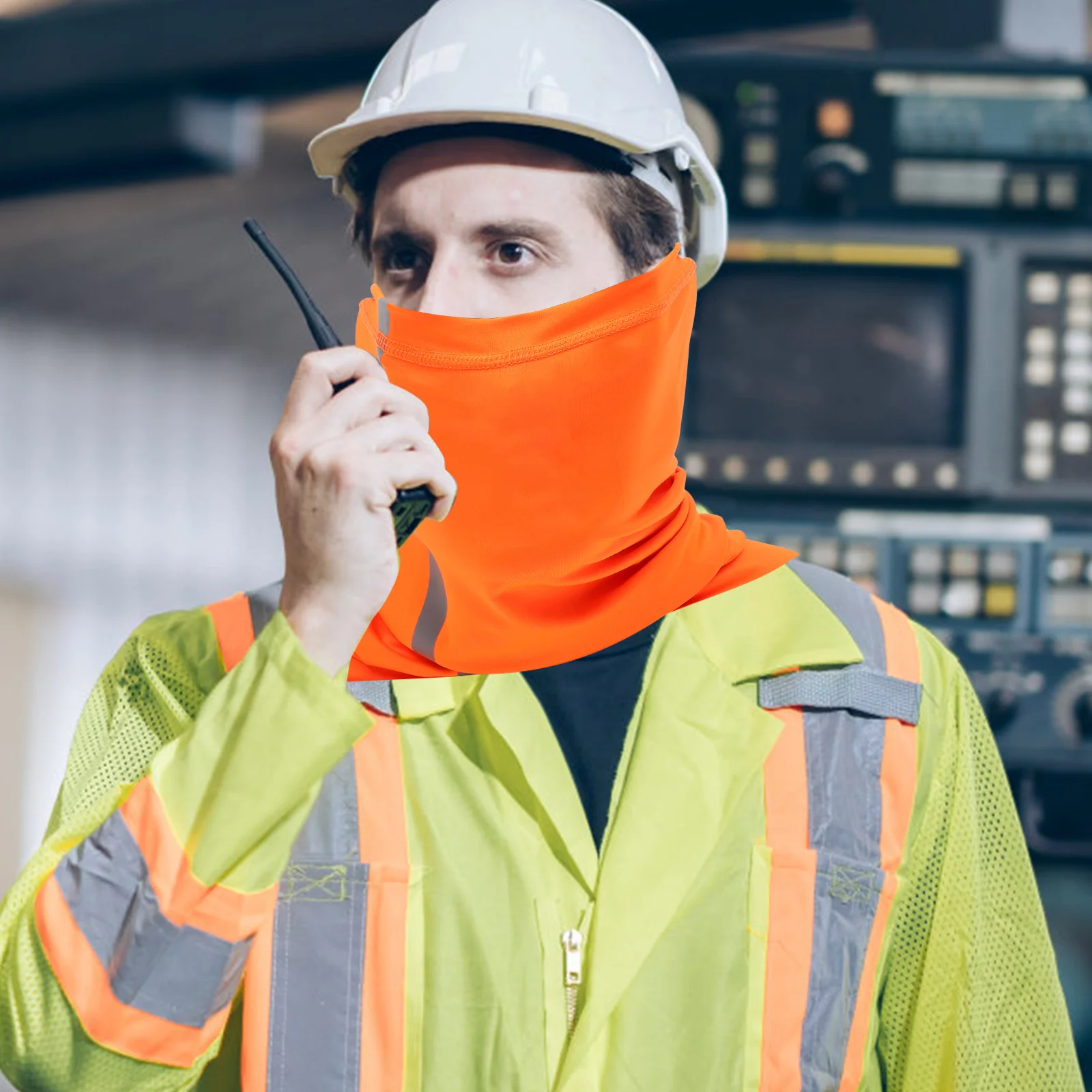 1 مجموعة تنفس عاكس قبعة صلبة غطاء الرقبة درع في الهواء الطلق الشمس الظل البناء قبعة قناع الملحقات الرقبة درع #5