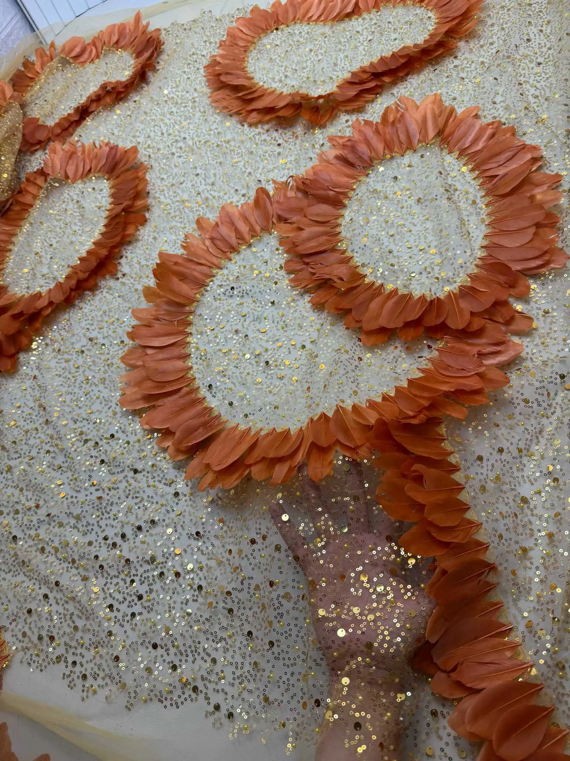 2025 г., Африканское Нигерийское высококачественное 3D кружево с бисером и блестками, французское тюлевое кружевное платье, нигерийское платье, 5 ярдов для свадебной вечеринки, женское