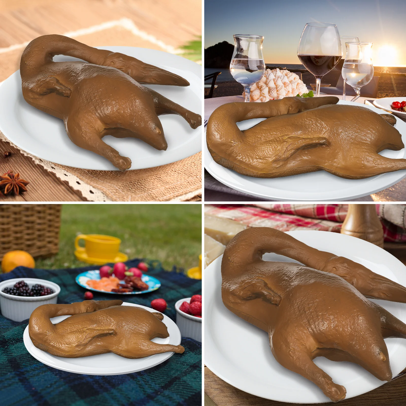 

1Pcs Plastic Roast Duck Decoration Reusable Safe Desktop Ornament for Home Office Restaurant Photo Prop Roast Decoration
