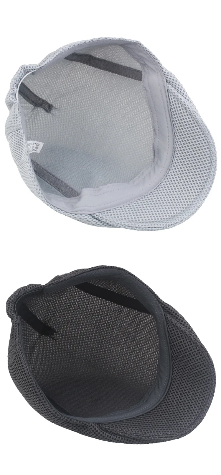 Männer Frauen Hut Einstellbare Newsboy Baskenmütze Ivy Cap Cabbie Flache Kappen Atmungsaktive Mesh Sommer – Detail 3