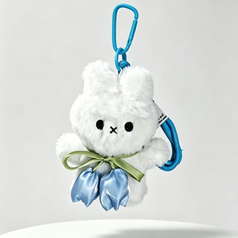 Cartoon Kawaii New Super Soft Cute Tulips Bag Keychain Doll Plush Pendant Jewelry Good Feel Fine Workmanship Good Looks Miffy