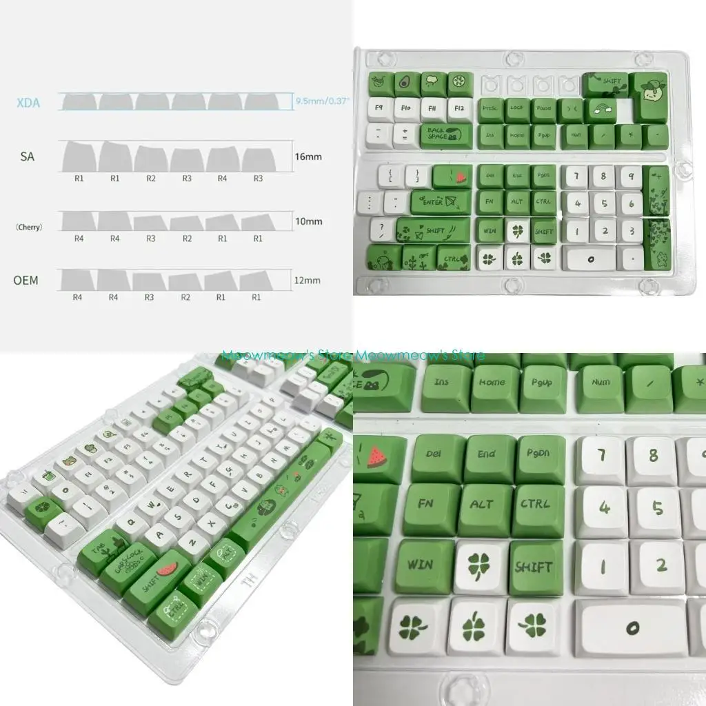 

W91A 125 Ключки Клюки xda Little лягушательная лягушка толстая клавиша PBT для 61 104 108
