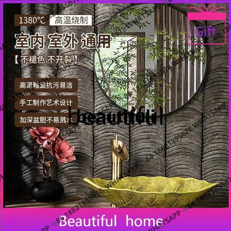 Ceramic wash basin deepened creative platform basin hotel splash-proof wash basin large size