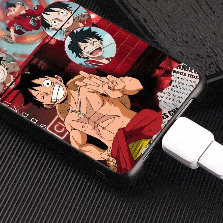 Back Phone Cover Funda Case for Samsung Galaxy Flip4 Z Flip 7 6 5 4 3 Flip6 Flip7 FE Flip5 Flip3 One Piece Luffy Logo