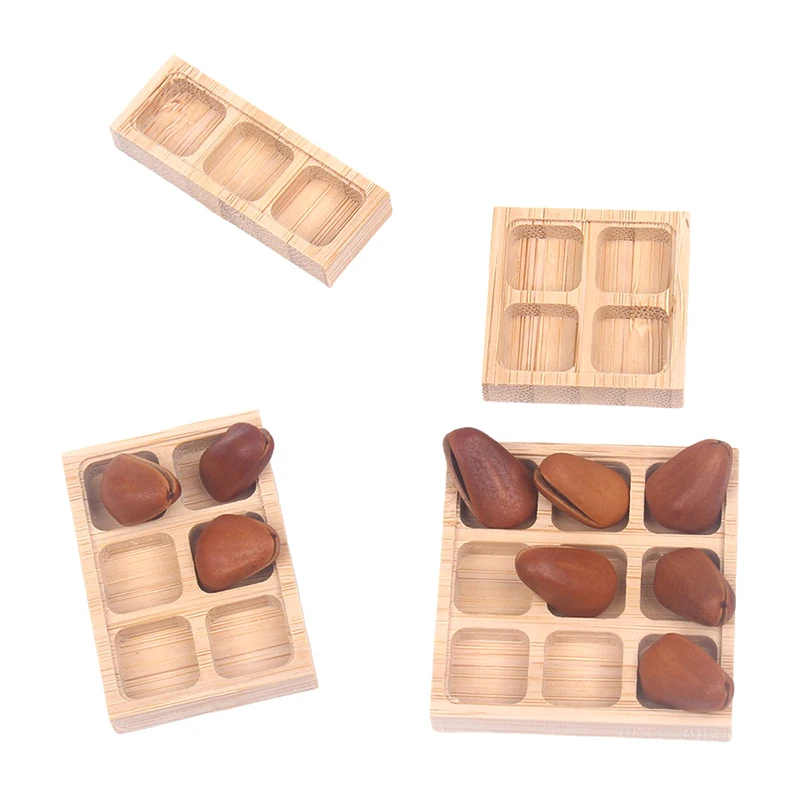 1:12 Dollhouse Miniature Cake Tray Dessert Food 4//6/9Grids Plate Kitchen Model Decor Toy Doll House Accessories