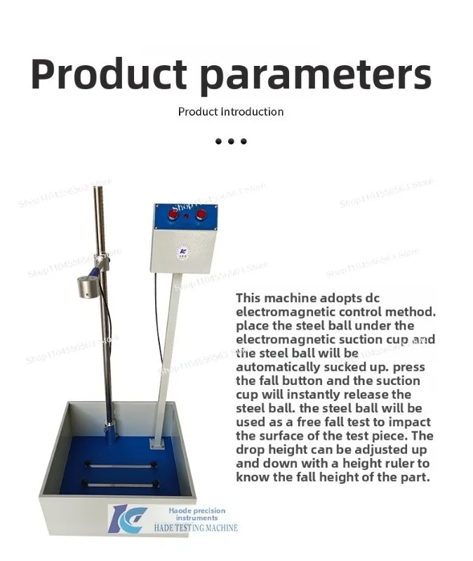Professional Drop Ball Impact Tester: For Plastic, Glass & Ceramic Materials with Infrared Positioning